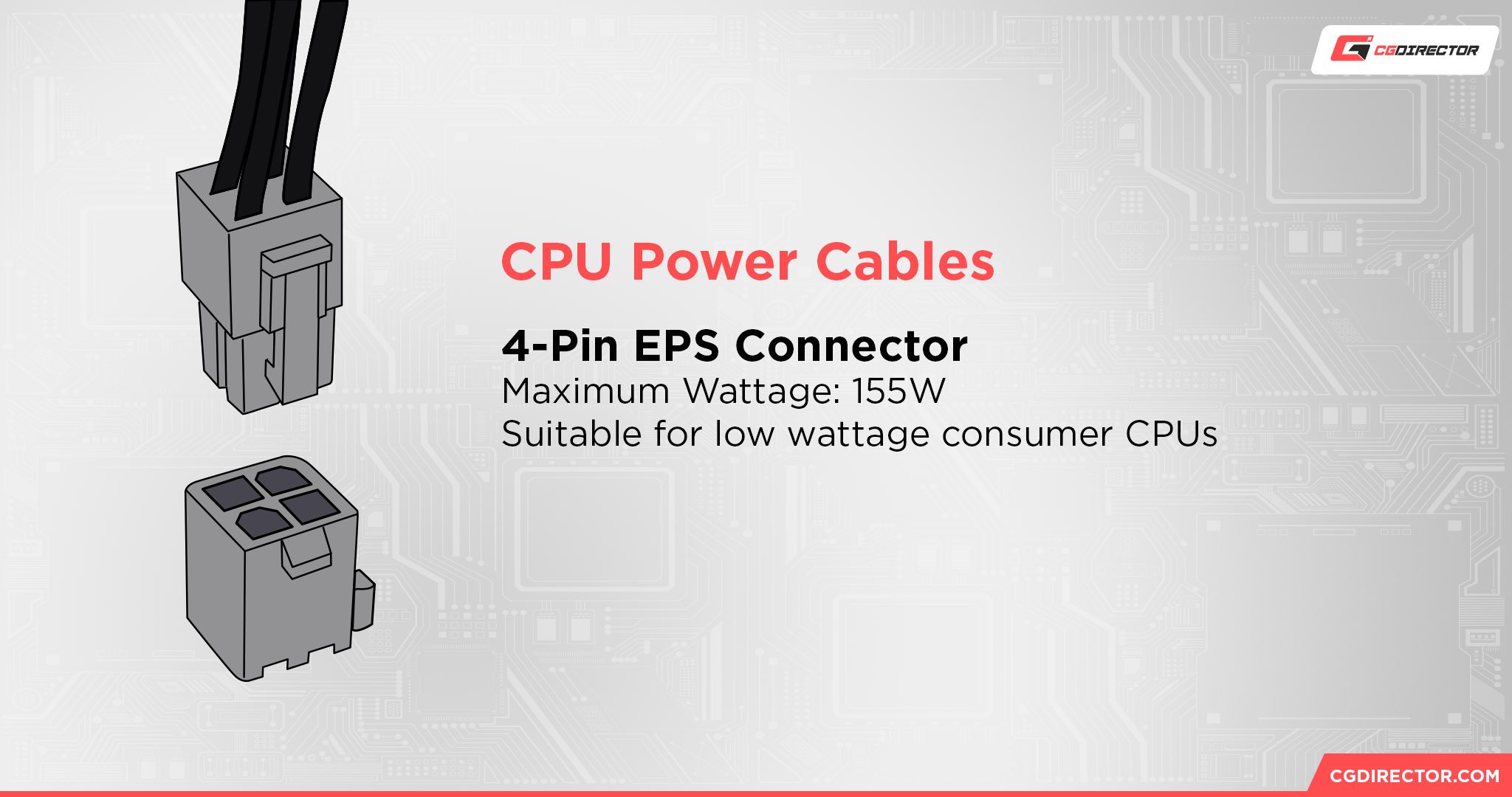 CPU Power Cables 4 Pin