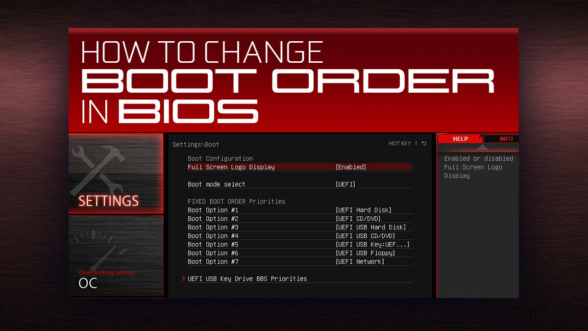 How To Change Your Boot Order In BIOS
