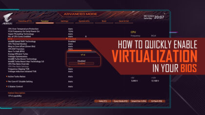 How To Quickly Enable Virtualization In Your BIOS