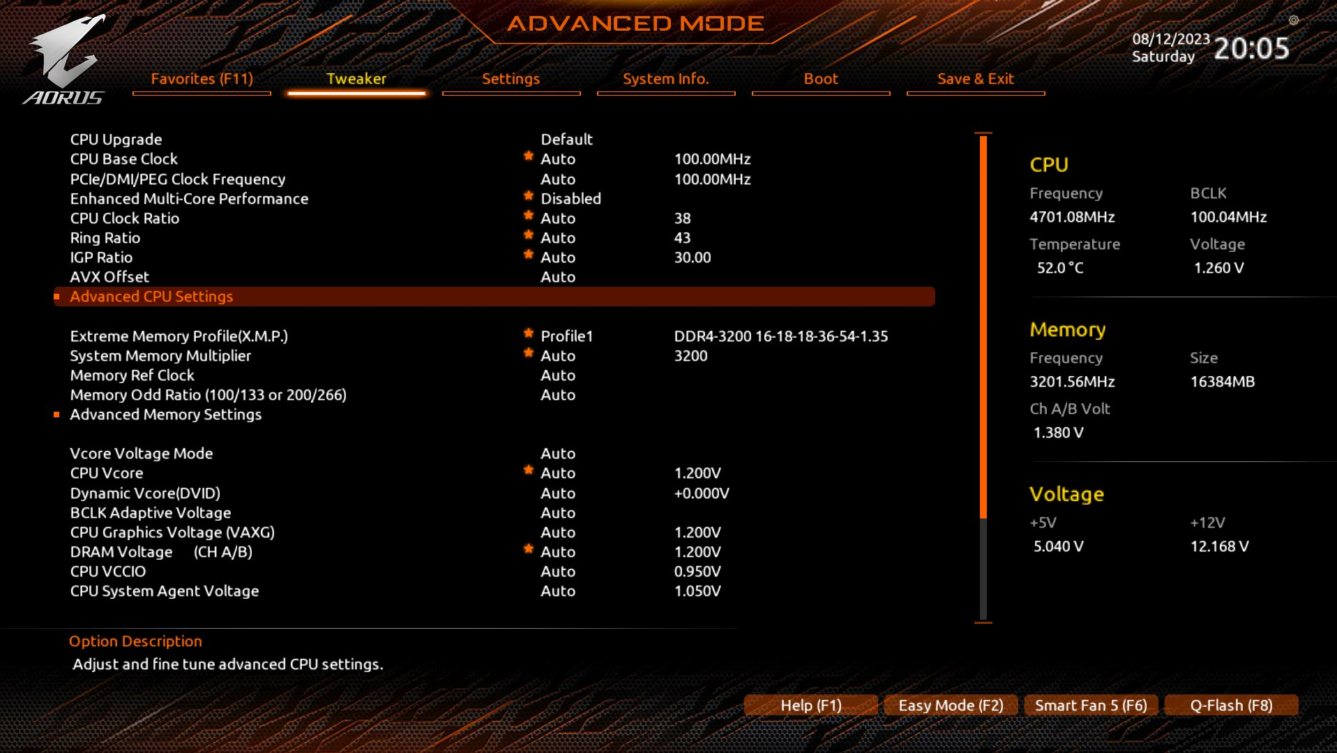 Advanced CPU Settings