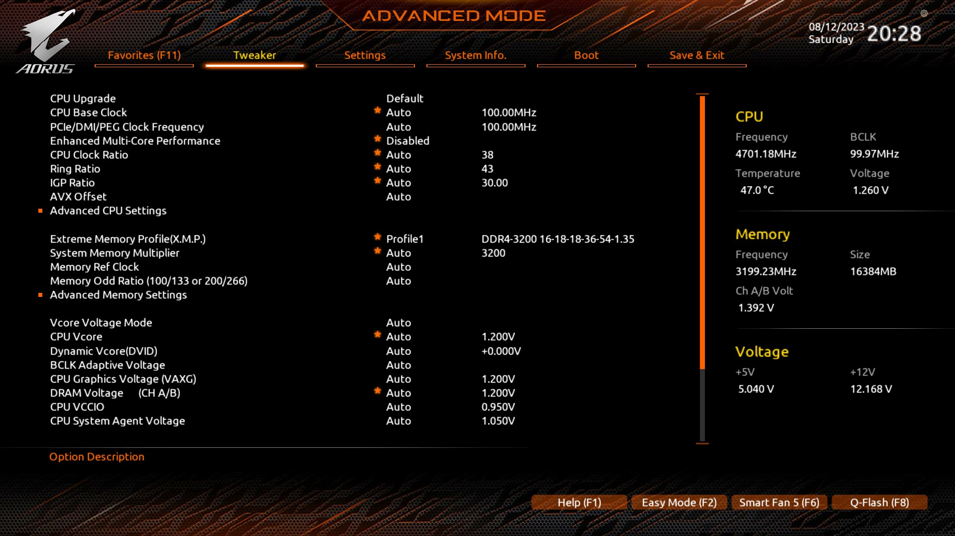 Gigabyte AORUS UEFI Boot Menu