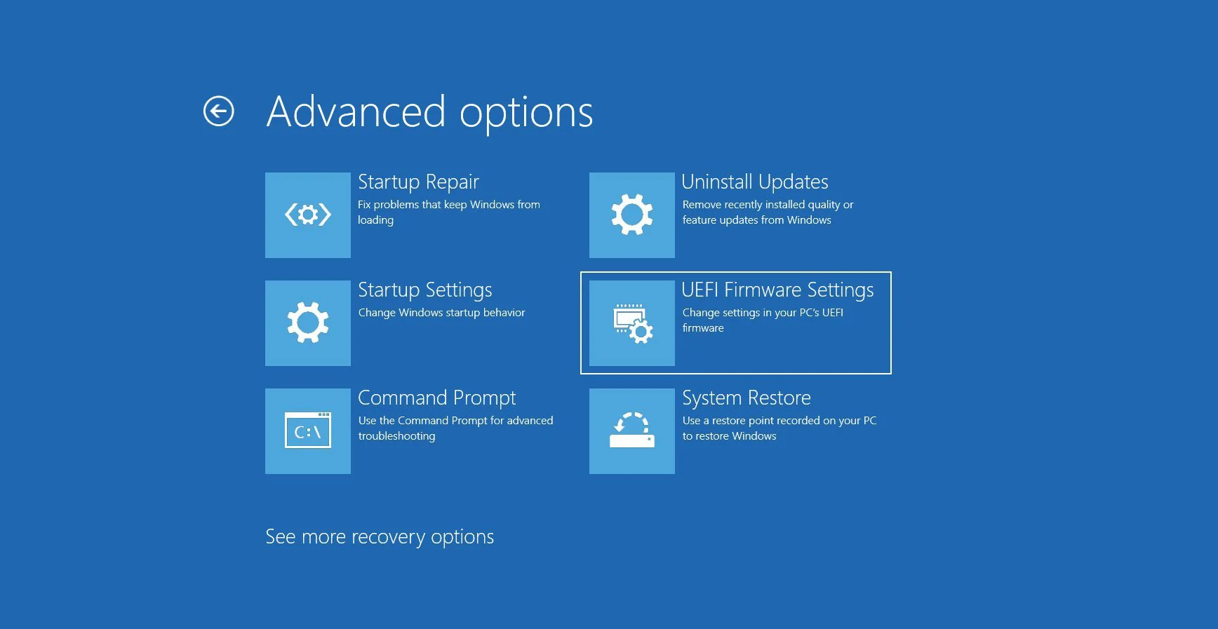 UEFI Firmware Settings