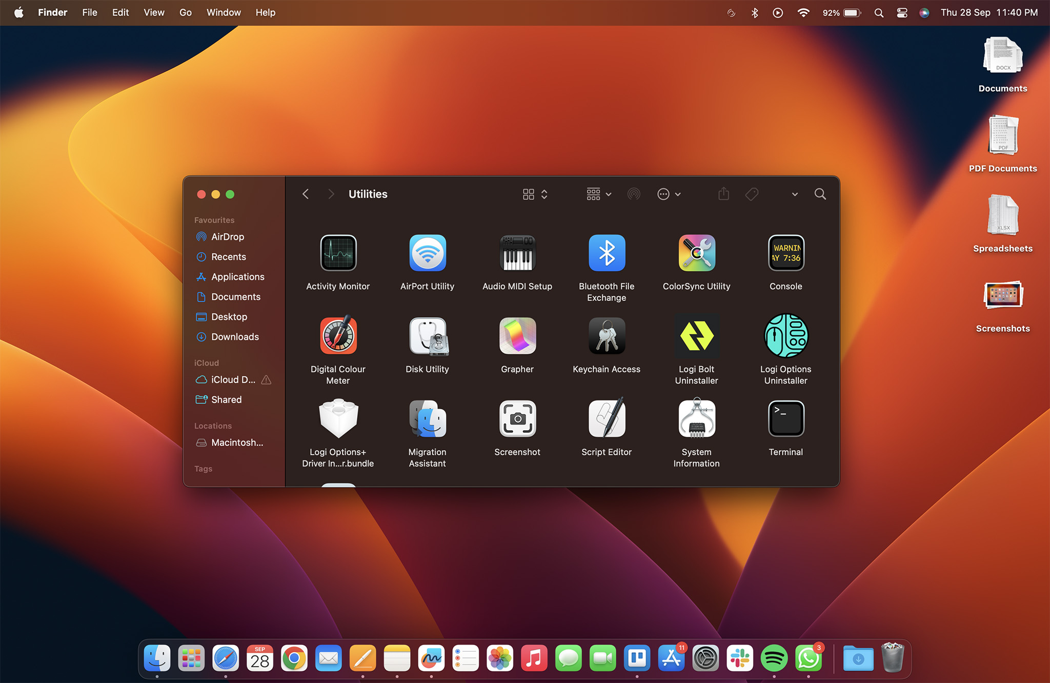 Applications Folder Utilities MacOS