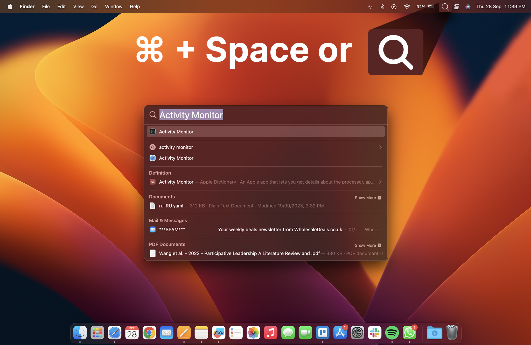 Spotlight Search MacOS