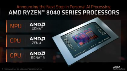 AMD Announces Ryzen 8040 “Hawk Point” Mobile APUs, Touts Big Gains in AI Workloads