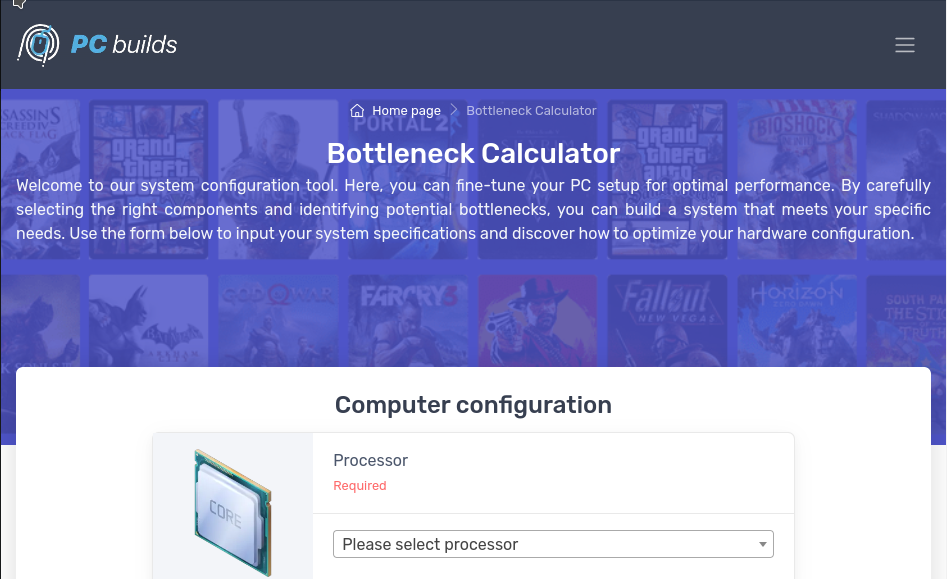 PC bottleneck calculator