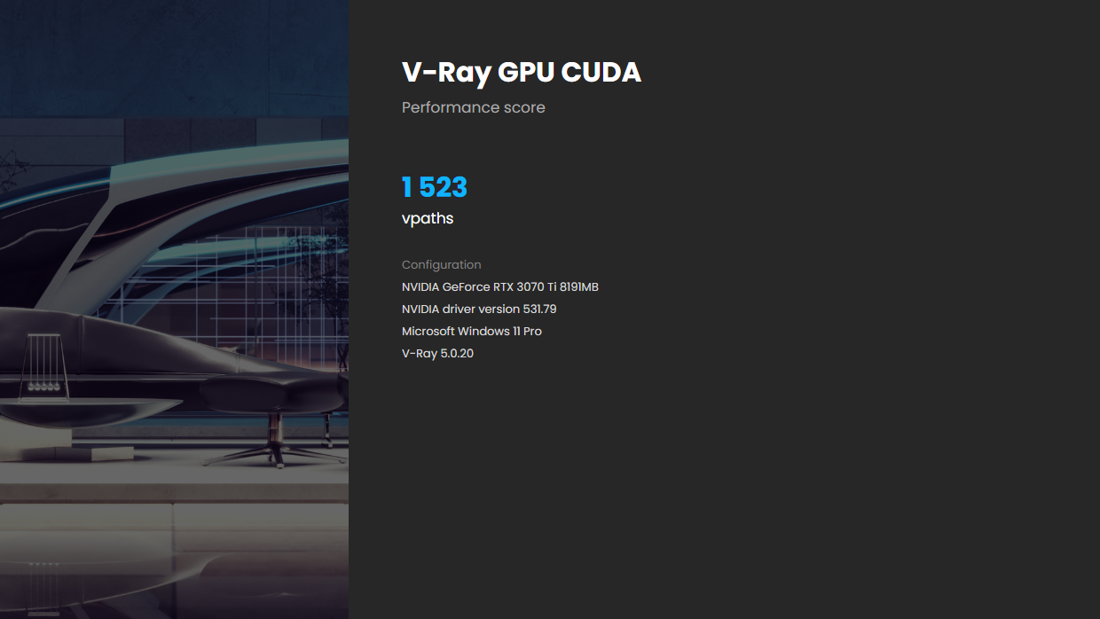 Chaos V-Ray GPU CUDA: Stock Settings
