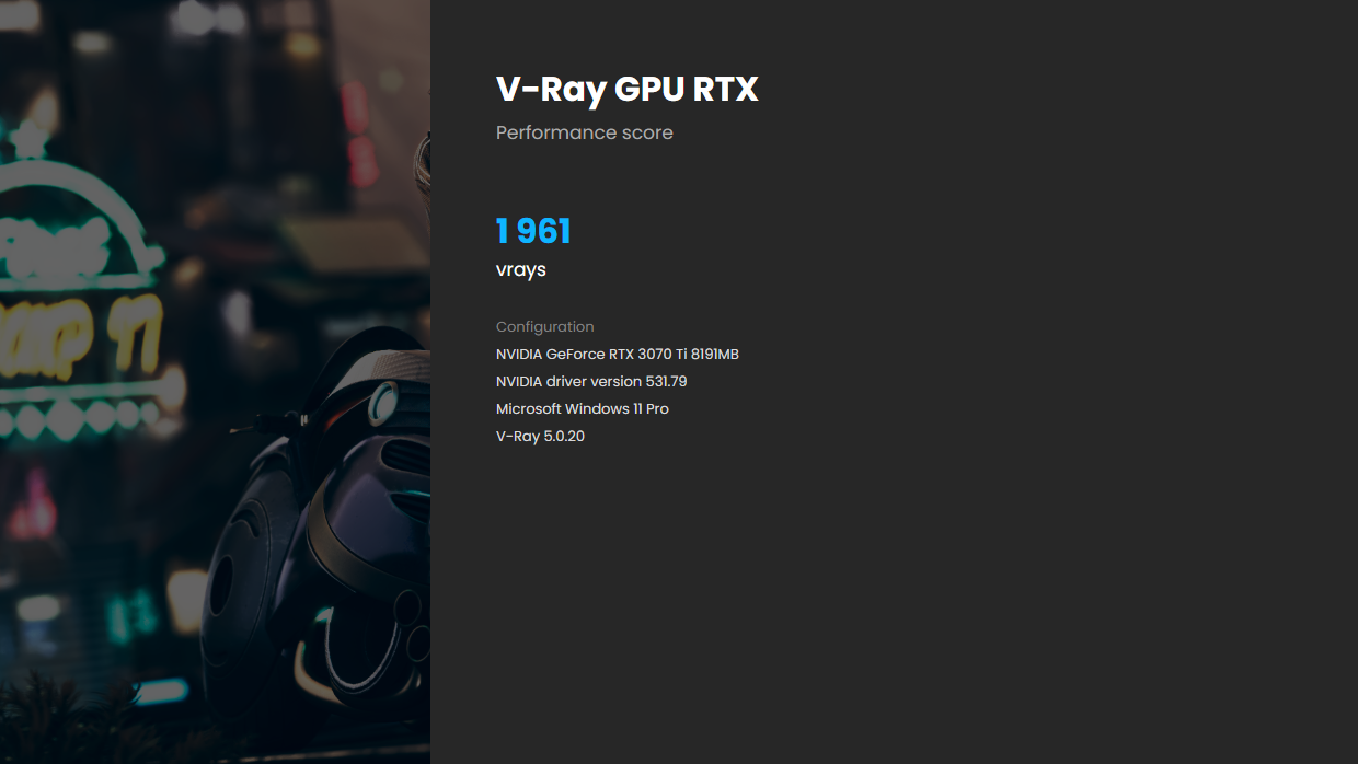 Chaos V-Ray GPU RTX: Stock Settings